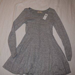 Gray Long Sleeve Dress